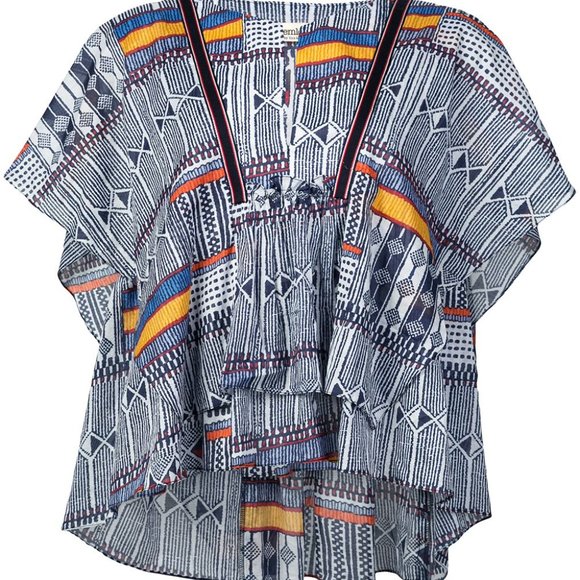 New Lemlem Kente printed ruffle top - Picture 2 of 5